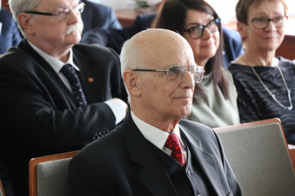 prof. zw. dr hab. Adam Lityński na jubileuszu